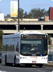 Bus On Town Bridge