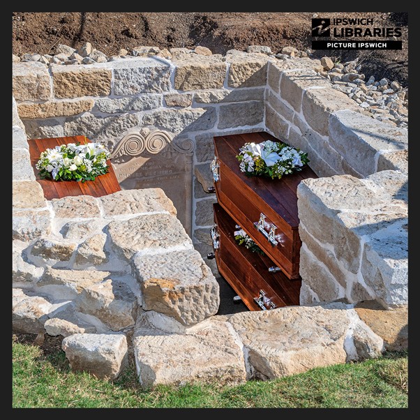 View of Fleming Crypt at Ipswich General Cemetery