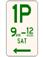 Time Restricted Parking Sign