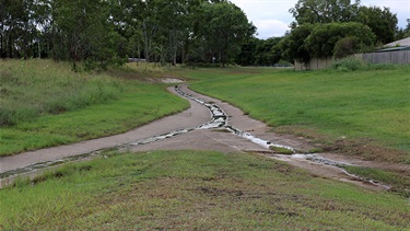 Concrete stormwater channel